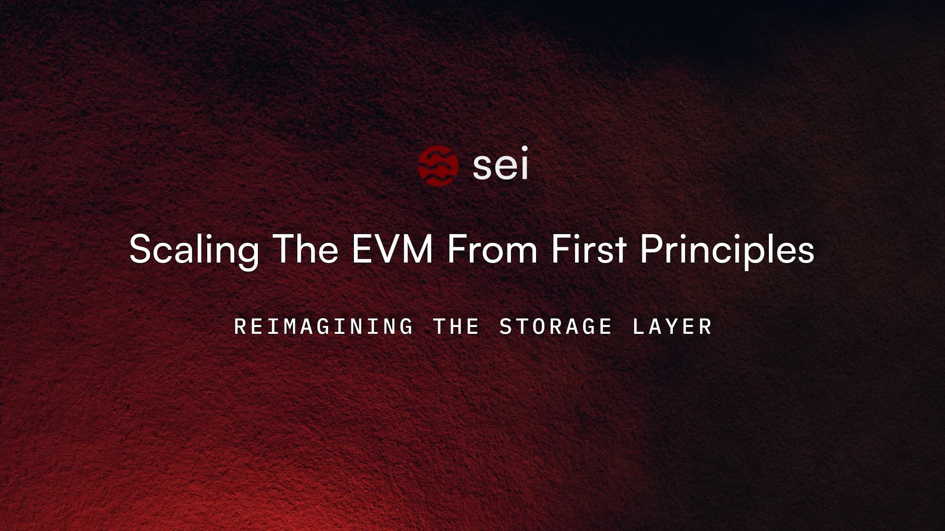 Scaling the EVM from First Principles: Reimagining the Storage Layer